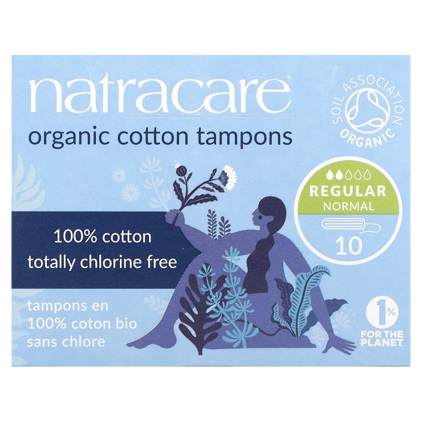 Natracare-Organic Cotton Tampons-Regular-10 Tampons