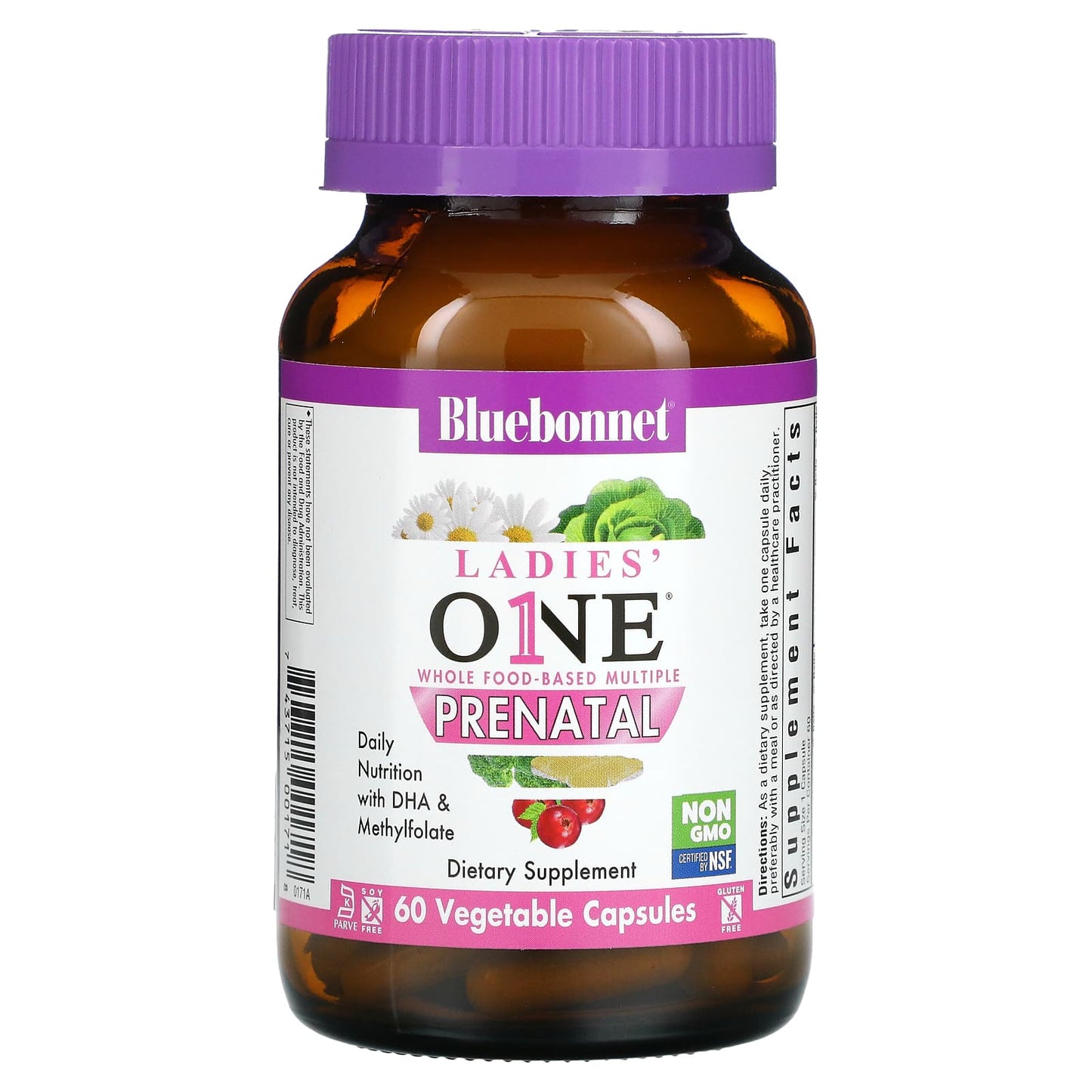 Bluebonnet Nutrition, Ladies' ONE, Whole Food- Based Multiple, Prenatal, 60 Vegetable Capsules