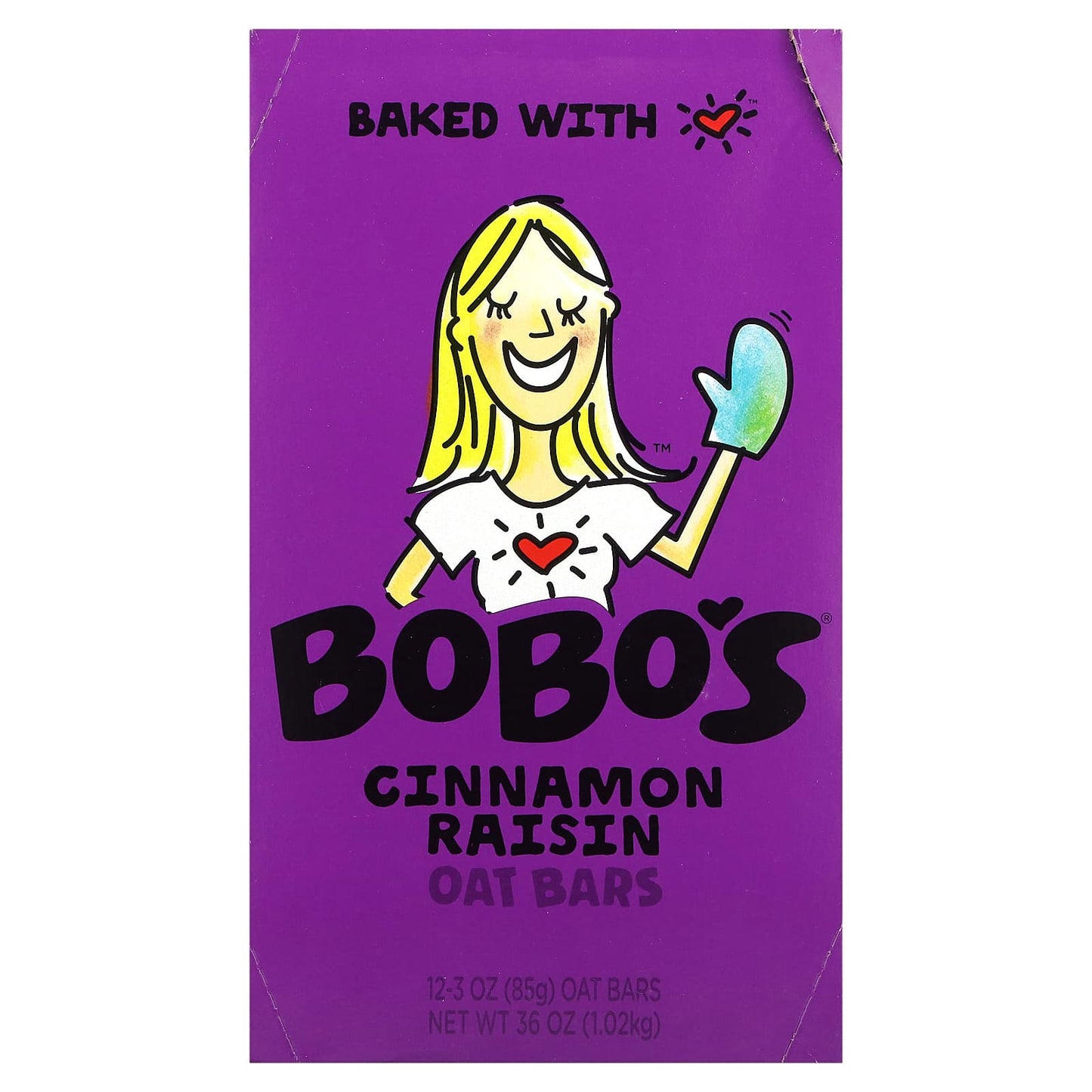 Bobo's Oat Bars-Cinnamon Raisin Oat Bars-12 Bars-3 oz (85 g) Each