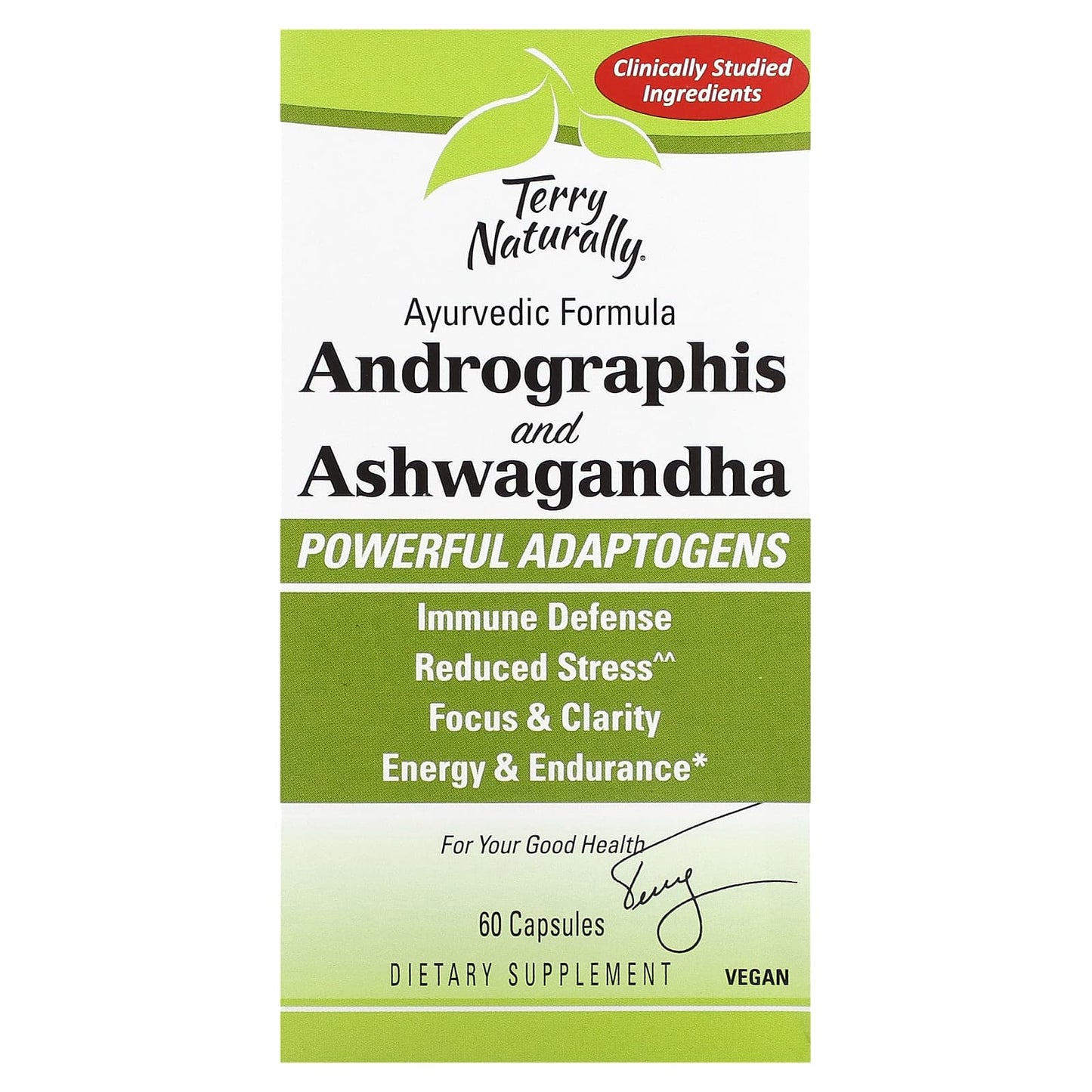 Terry Naturally-Andrographis and Ashwagandha-60 Capsules