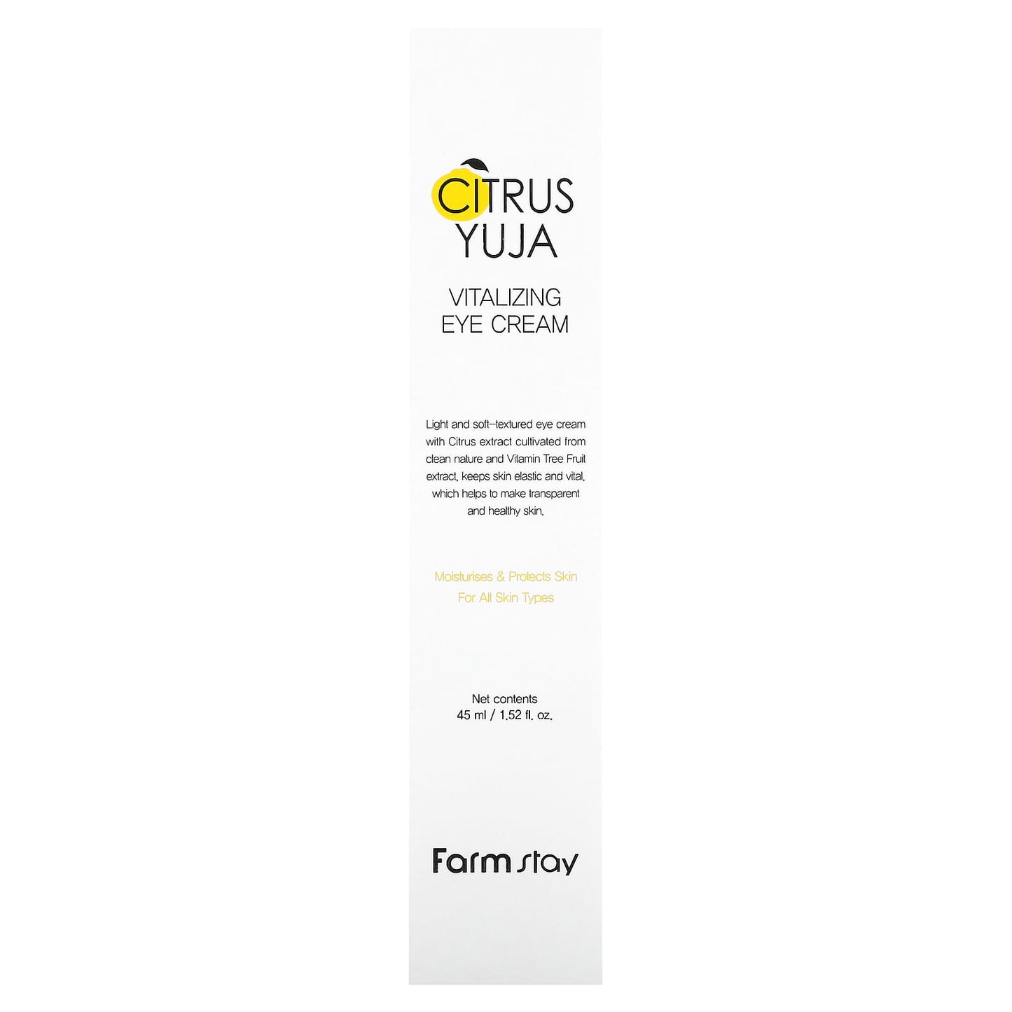 Farmstay, Citrus Yuja, Vitalizing Eye Cream, For All Skin Types, 1.52 fl oz (45 ml)