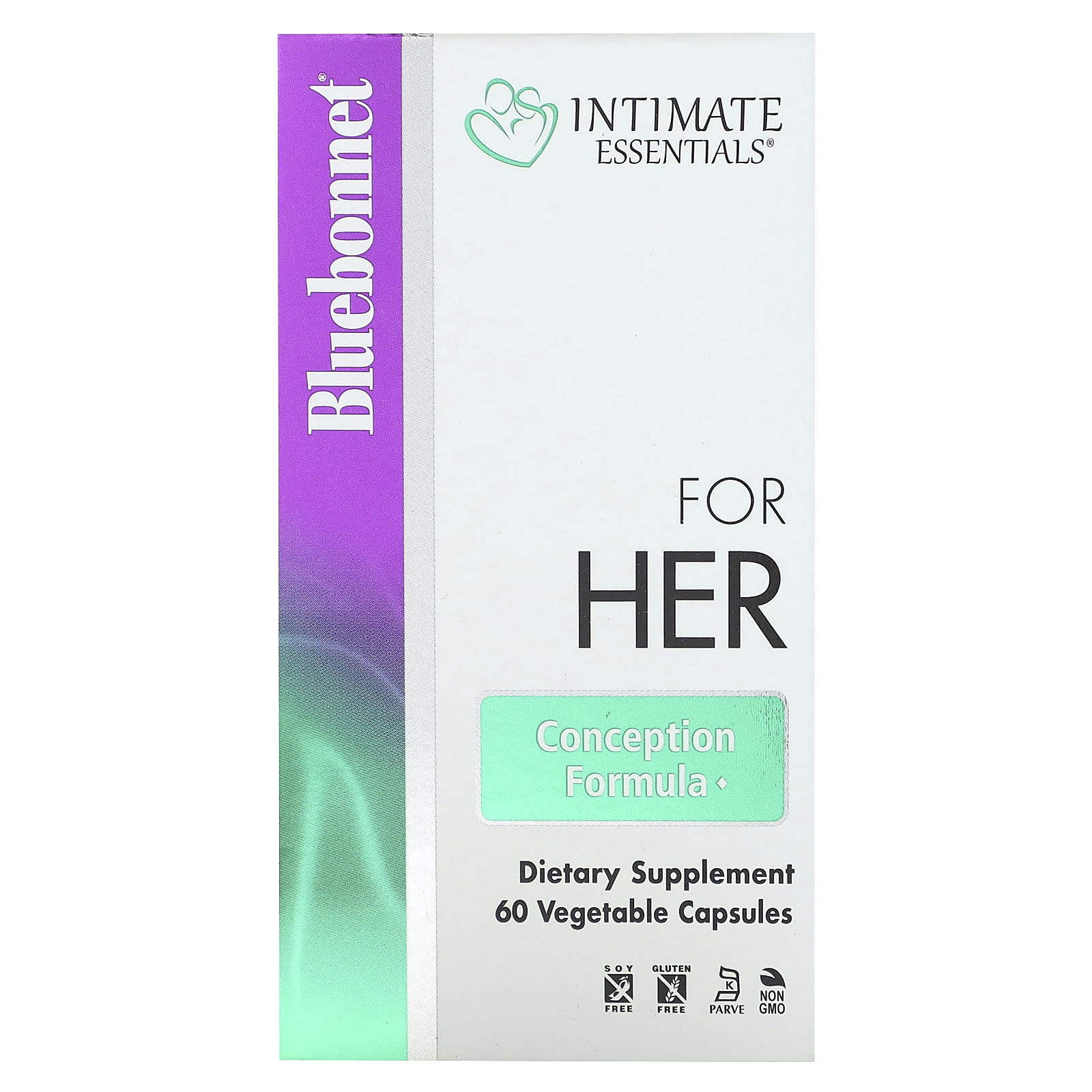 Bluebonnet Nutrition-Intimate Essentials-For Her-Conception Formula-60 Vegetable Capsules