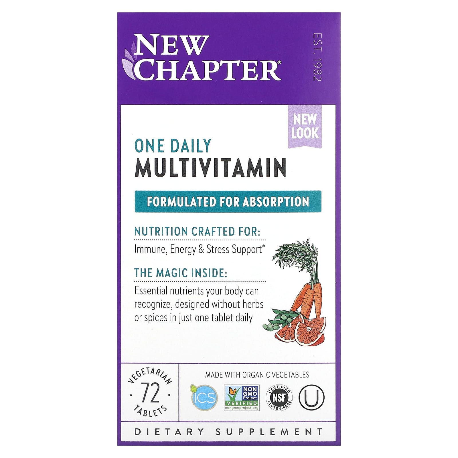 New Chapter-One Daily Multivitamin-72 Vegetarian Tablets