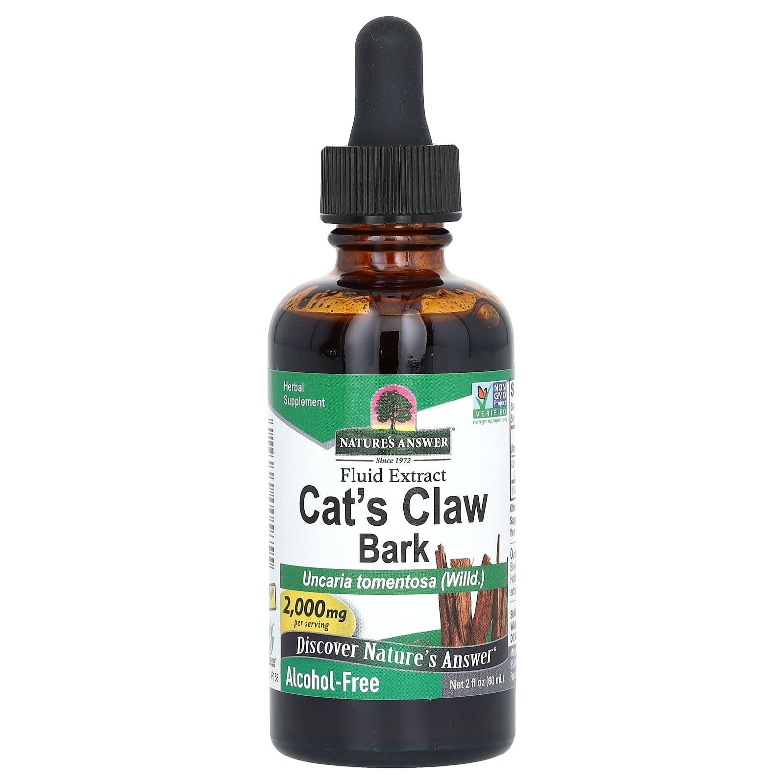 Nature's Answer-Cat's Claw Bark-Alcohol-Free-2,000 mg-2 fl oz (60 ml)