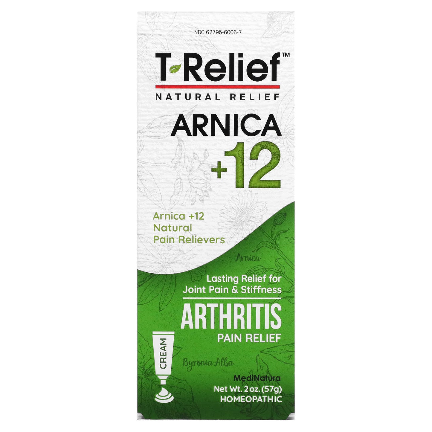 MediNatura-T-Relief-Arnica +12-Arthritis Pain Relief Cream-2 oz (57 g)