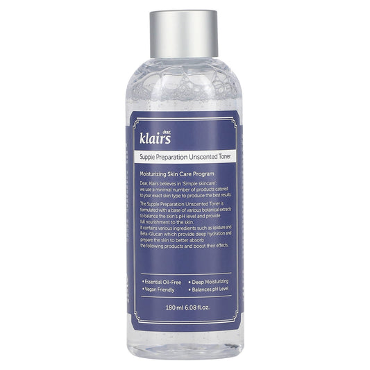 Dear-Klairs-Supple Preparation Unscented Toner-6.08 fl oz (180 ml)