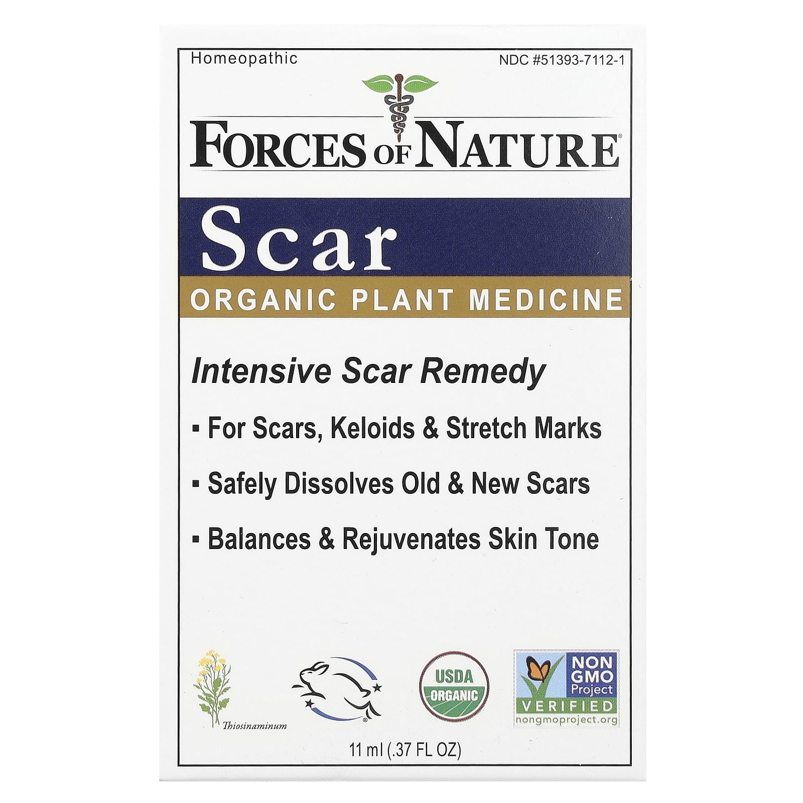 Forces of Nature-Scar-Organic Plant Medicine- 0.37 fl oz (11 ml)