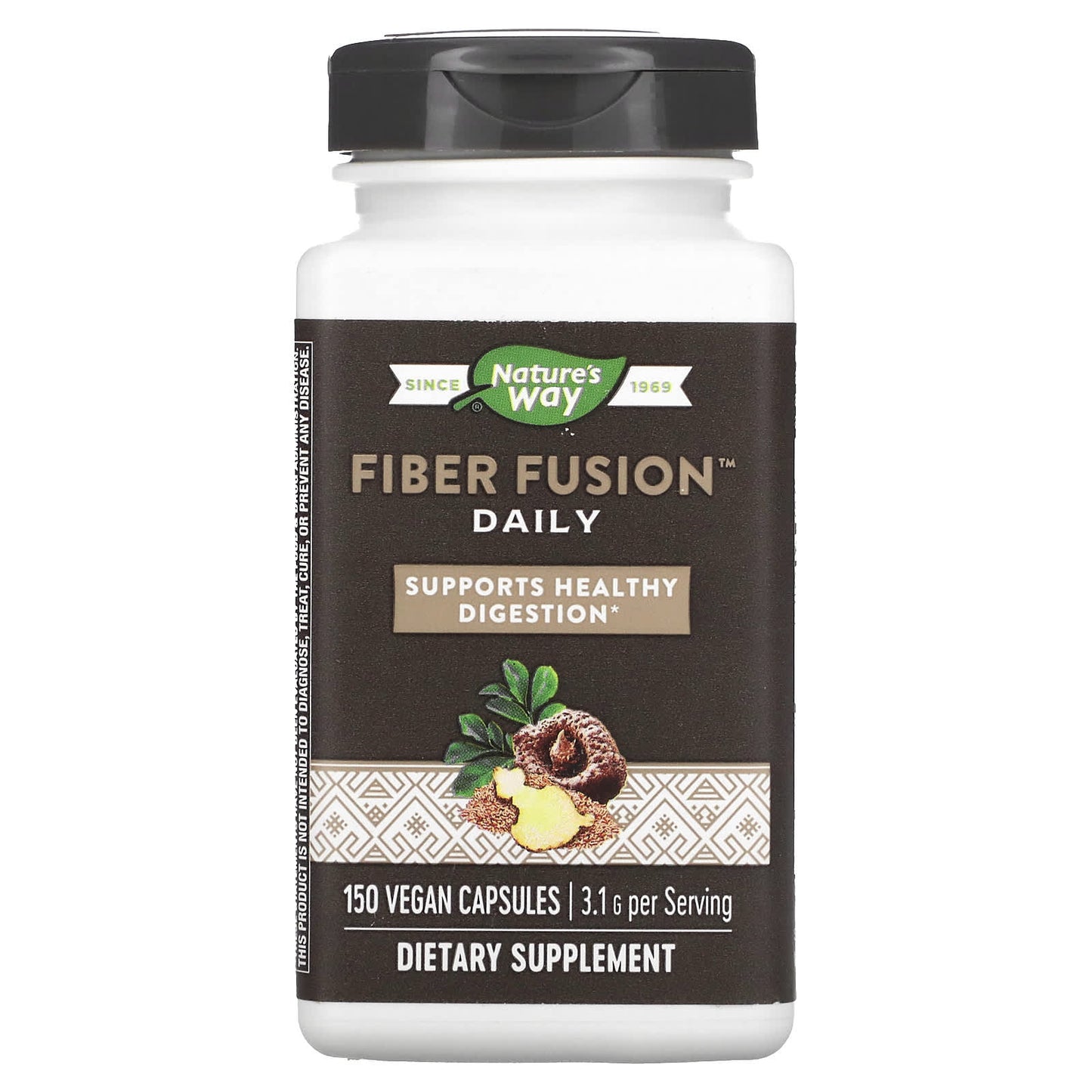 Nature's Way-Fiber Fusion Daily-3 g-150 Vegan Capsules (.62 g per Capsule)