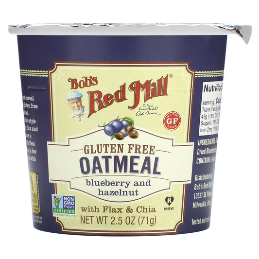 Bob's Red Mill-Oatmeal Cup-Blueberry and Hazelnut-2.5 oz (71 g)