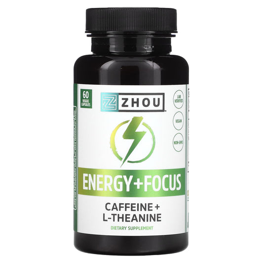 Zhou Nutrition-Energy + Focus-60 Veggie Capsules