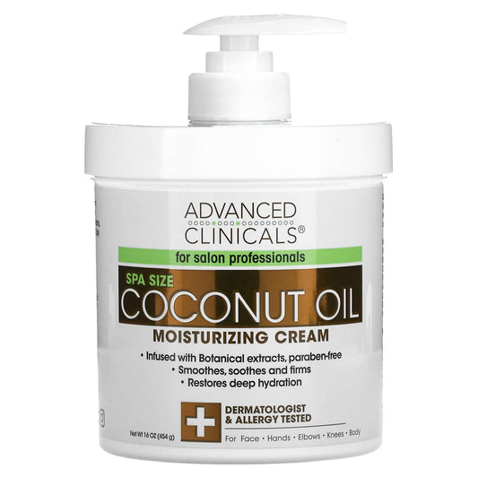 Advanced Clinicals-Coconut Oil Moisturizing Cream-16 oz (454 g)