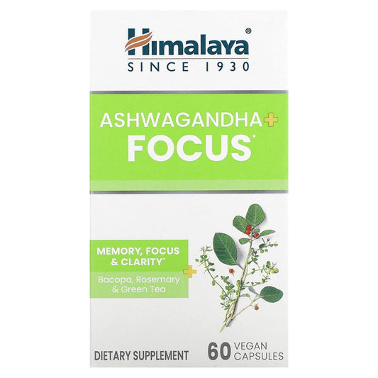 Himalaya-Ashwagandha + Focus -60 Vegan Capsules