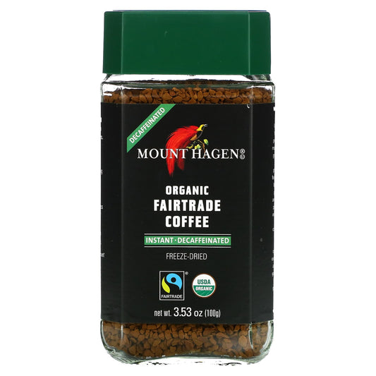 Mount Hagen-Organic Fairtrade Instant Coffee-Decaffeinated-3.53 oz (100 g)