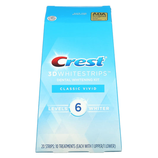 Crest-3D Whitestrips-Dental Whitening Kit-Classic Vivid-20 Strips