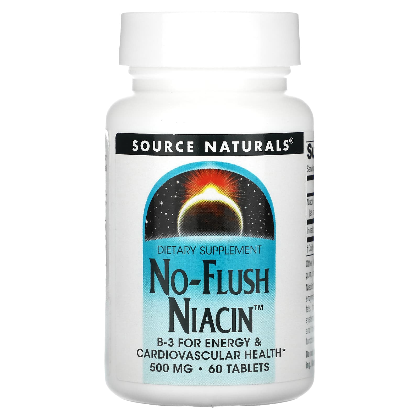 Source Naturals-No-Flush Niacin-500 mg-60 Tablets