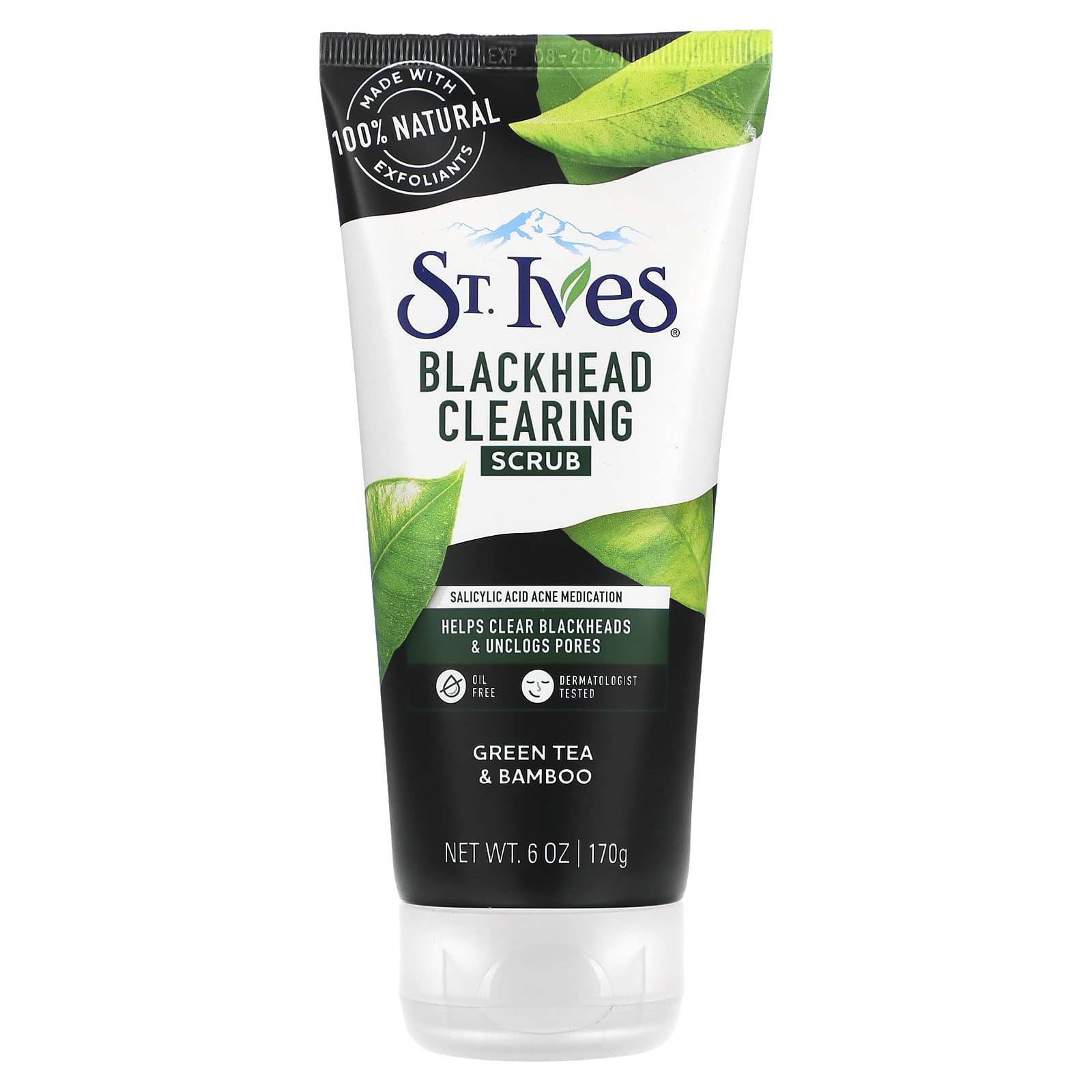 St. Ives-Blackhead Clearing Scrub-Green Tea & Bamboo-6 oz (170 g)