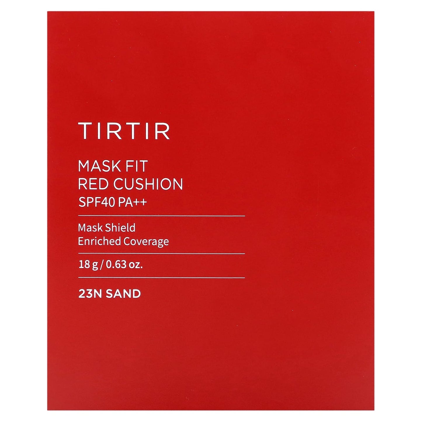 TIRTIR, Mask Fit, Red Cushion, SPF 40 PA++, 23N Sand, 0.63 oz (18 g)