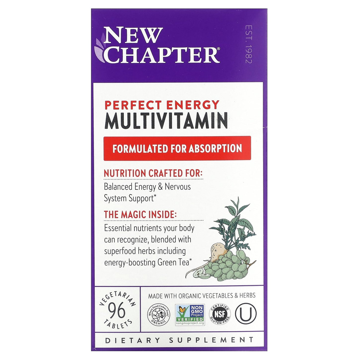 New Chapter-Perfect Energy Multivitamin-96 Vegetarian Tablets