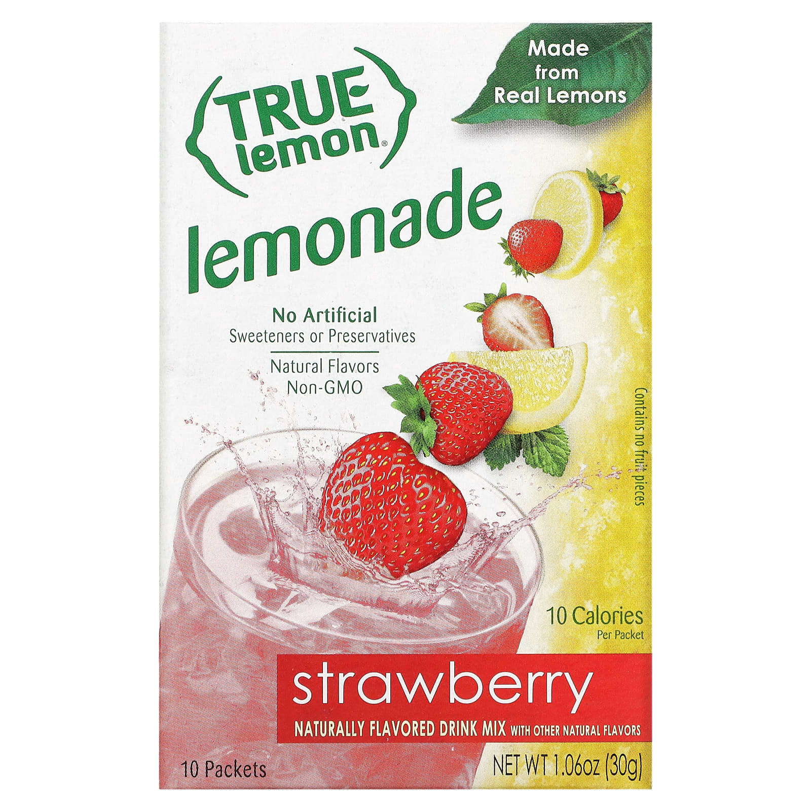 True Citrus-True Lemon-Strawberry Lemonade-10 Packets-0.11 oz (3 g) Each