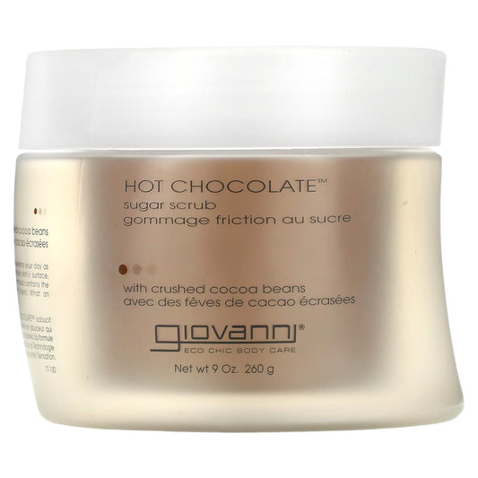 Giovanni-Hot Chocolate-Sugar Scrub with Crushed Cocoa Beans-9 oz (260 g)