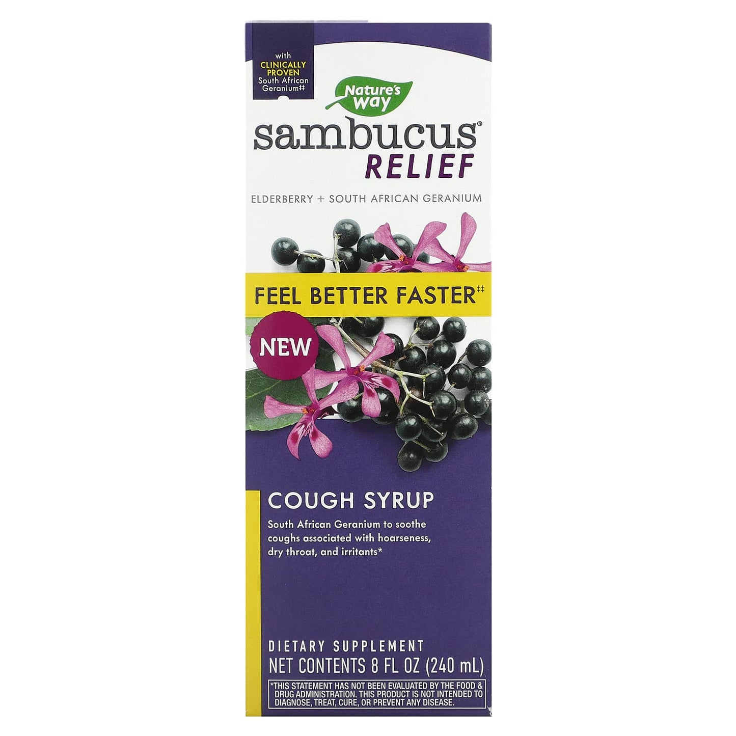 Nature's Way, Sambucus Relief, Cough Syrup, 8 fl oz (240 ml)