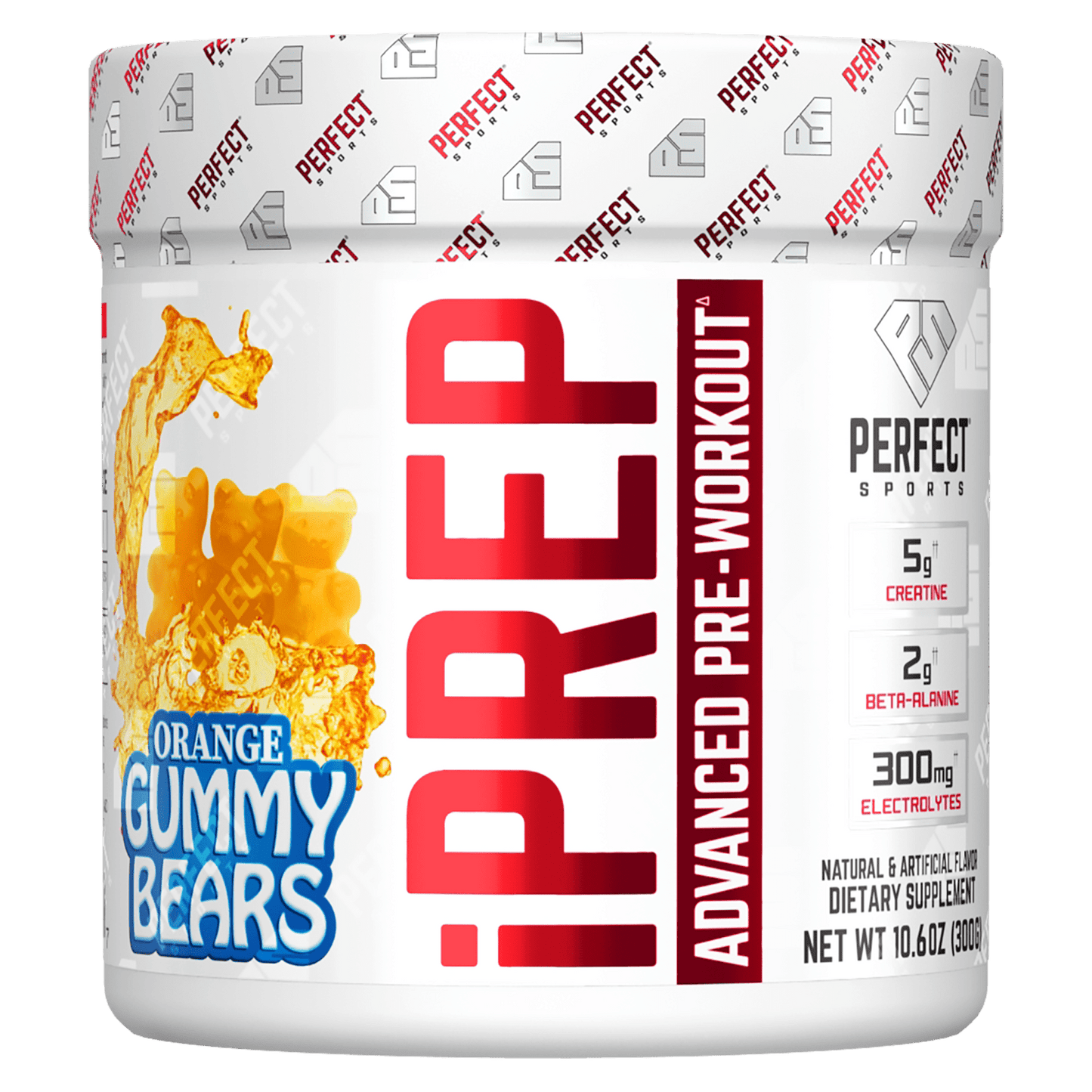 Perfect Sports-iPrep-Advanced Pre-Workout-Orange Gummy Bears-10.6 oz (300 g)