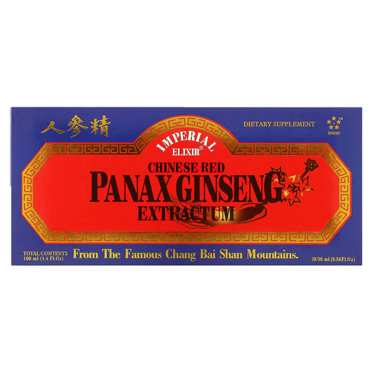 Imperial Elixir-Chinese Red Panax Ginseng Extractum-10 Bottles-0.34 fl oz (10 ml) Each