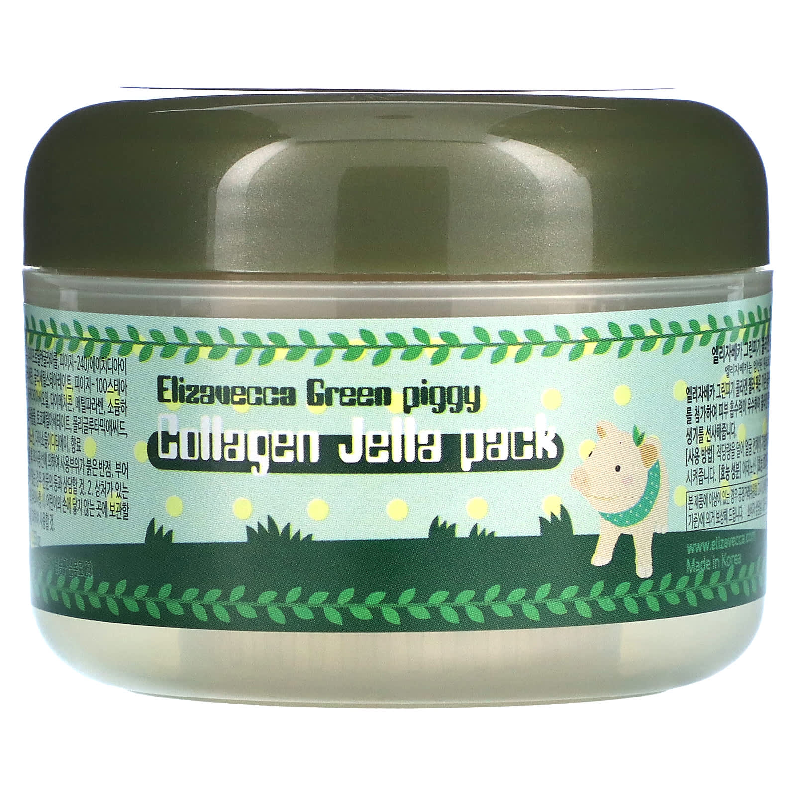 Elizavecca-Green Piggy-Collagen Jelly Pack-3.53 oz (100 g)