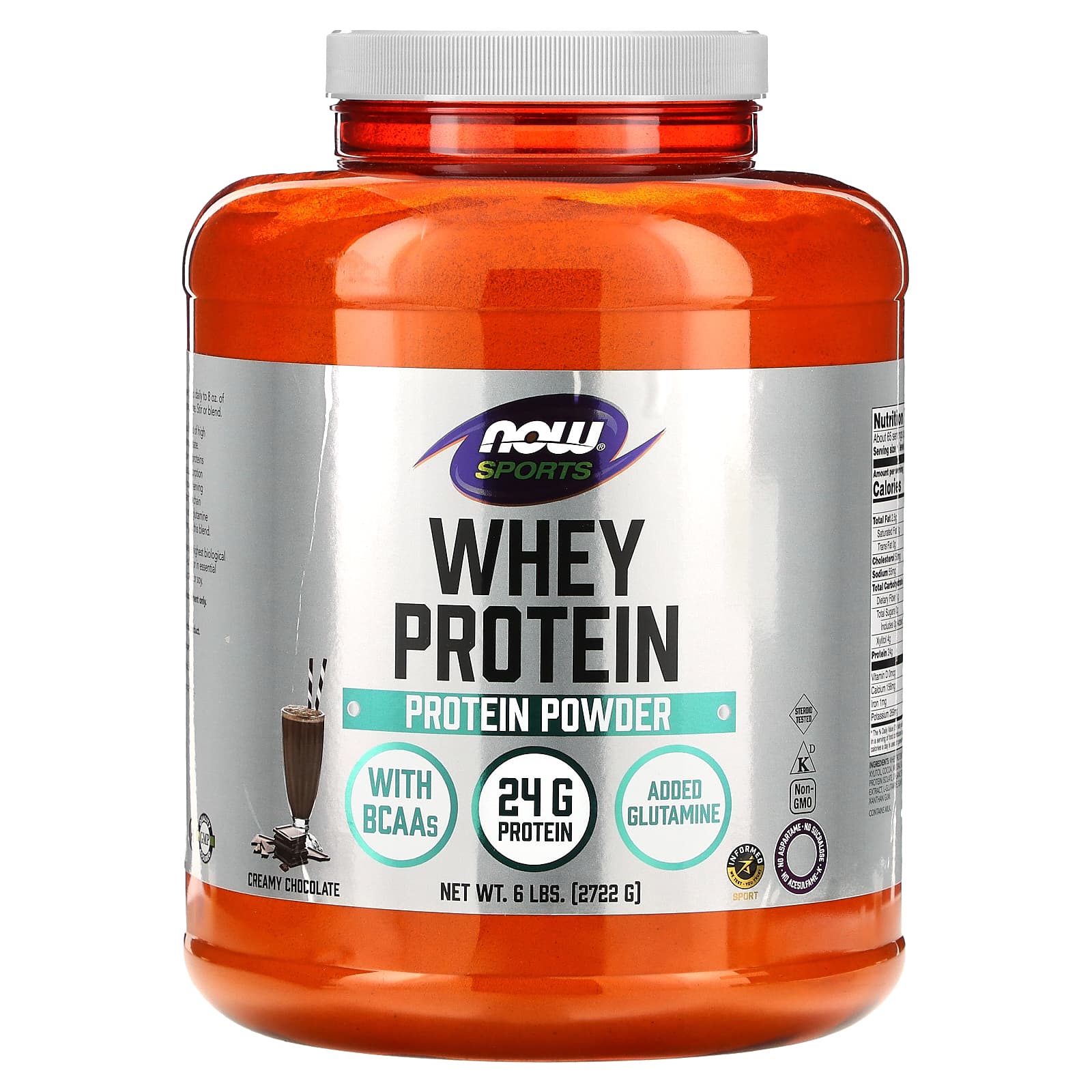 NOW Foods-Whey Protein-Creamy Chocolate-6 lbs (2,722 g)