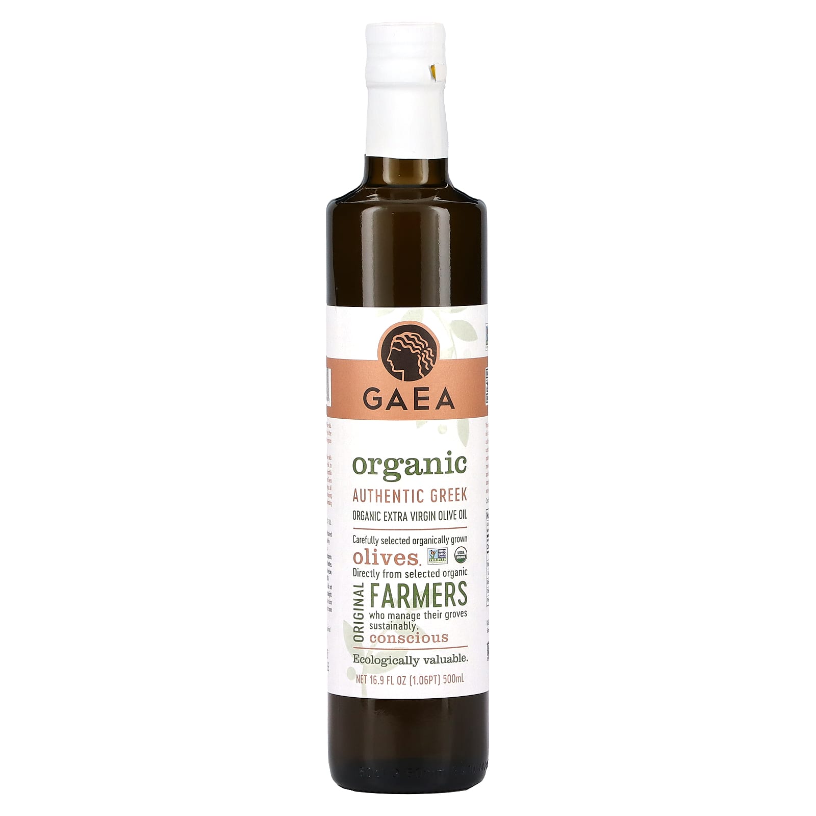 Gaea-Organic Extra Virgin Olive Oil-16.9 fl oz (500 ml)