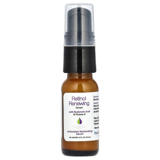 Hyalogic-Retinol Renewing Serum with Hyaluronic Acid & Vitamin E-Fragrance Free-0.47 fl oz (13.5 ml)