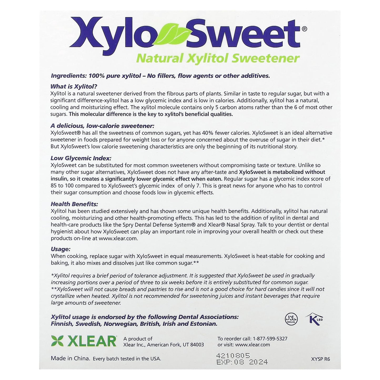 Xlear, Xylo-Sweet, 100 Packets, 4 g Each