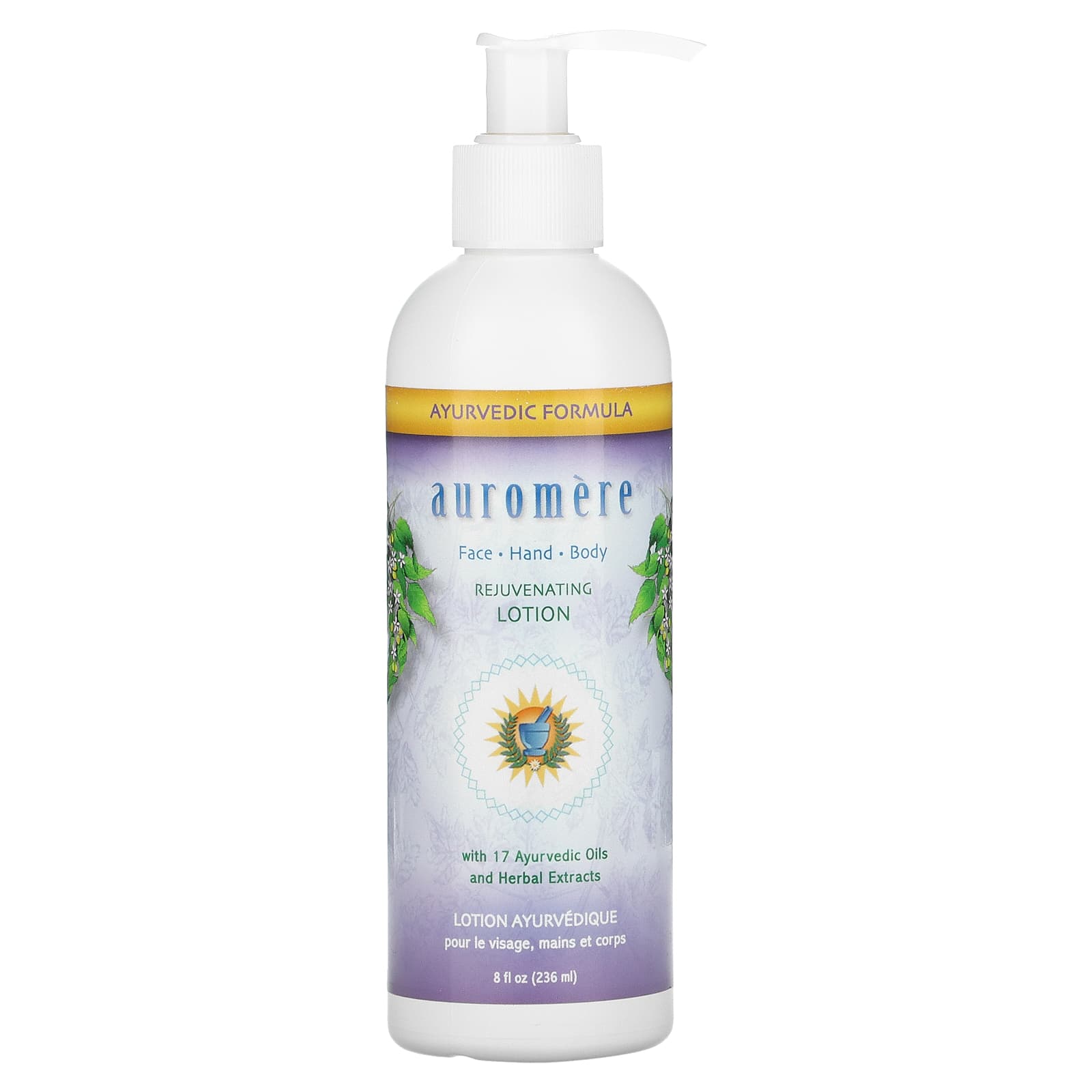 Auromere-Rejuvenating Face-Hand & Body Lotion-8 oz (236 ml)