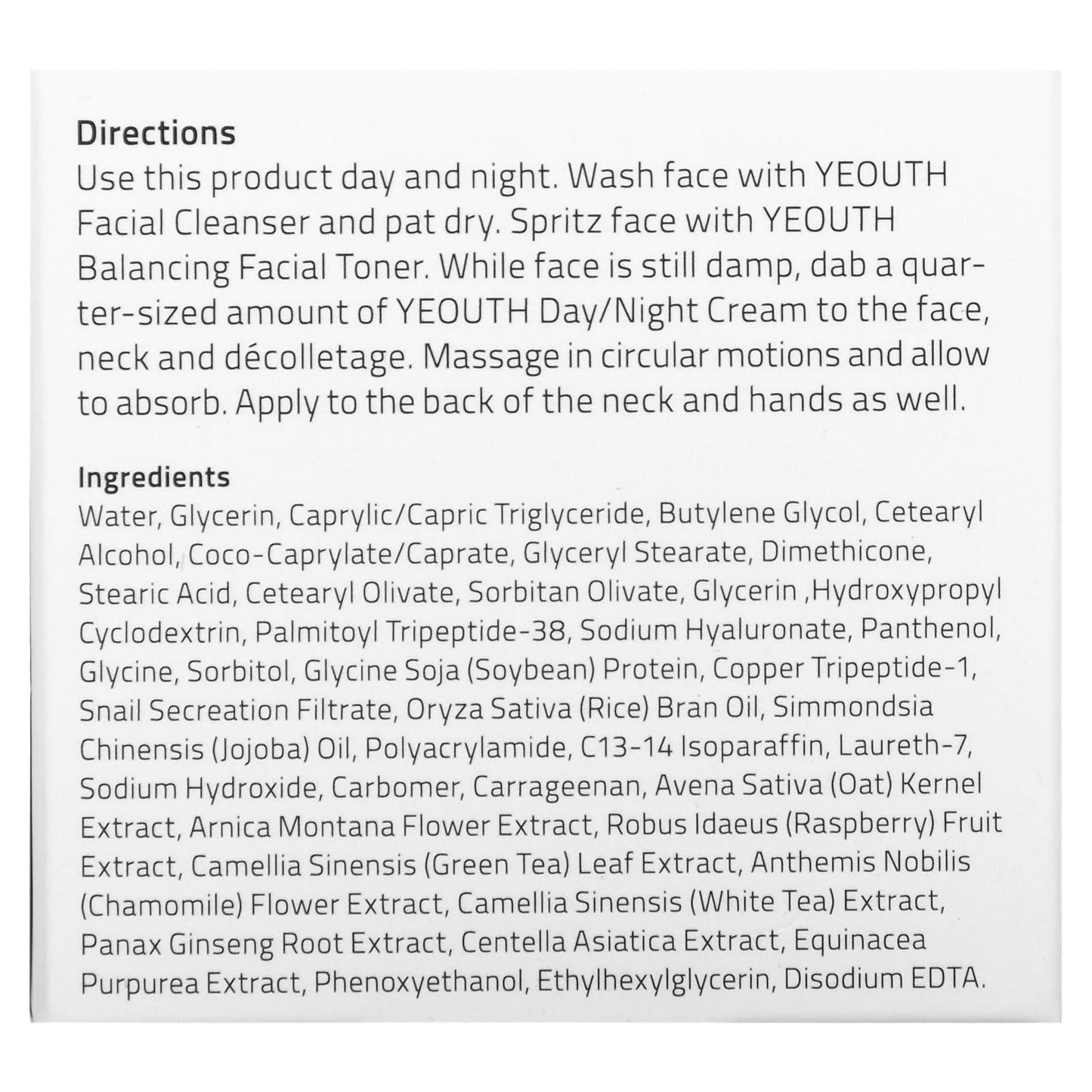 Yeouth, Day/Night Cream, 2 fl oz (60 ml)