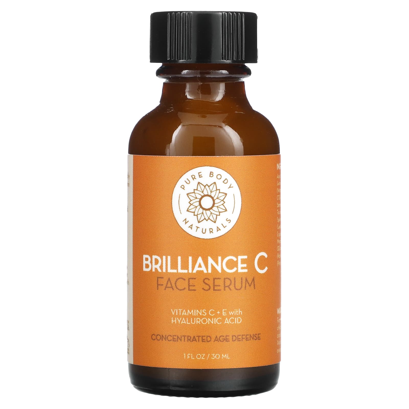 Pure Body Naturals-Brilliance C Face Serum-1 fl oz (30 ml)