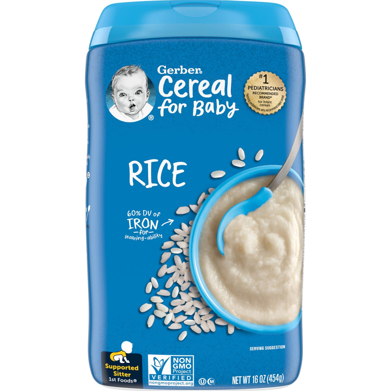 Gerber-Cereal for Baby-1st Foods-Rice-16 oz (454 g)