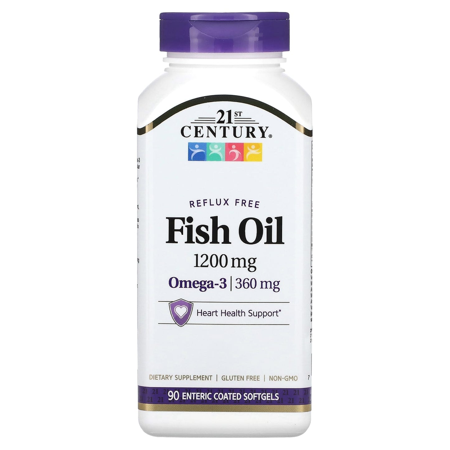 21st Century-Fish Oil-Omega-3-1,200 mg-90 Enteric Coated Softgels