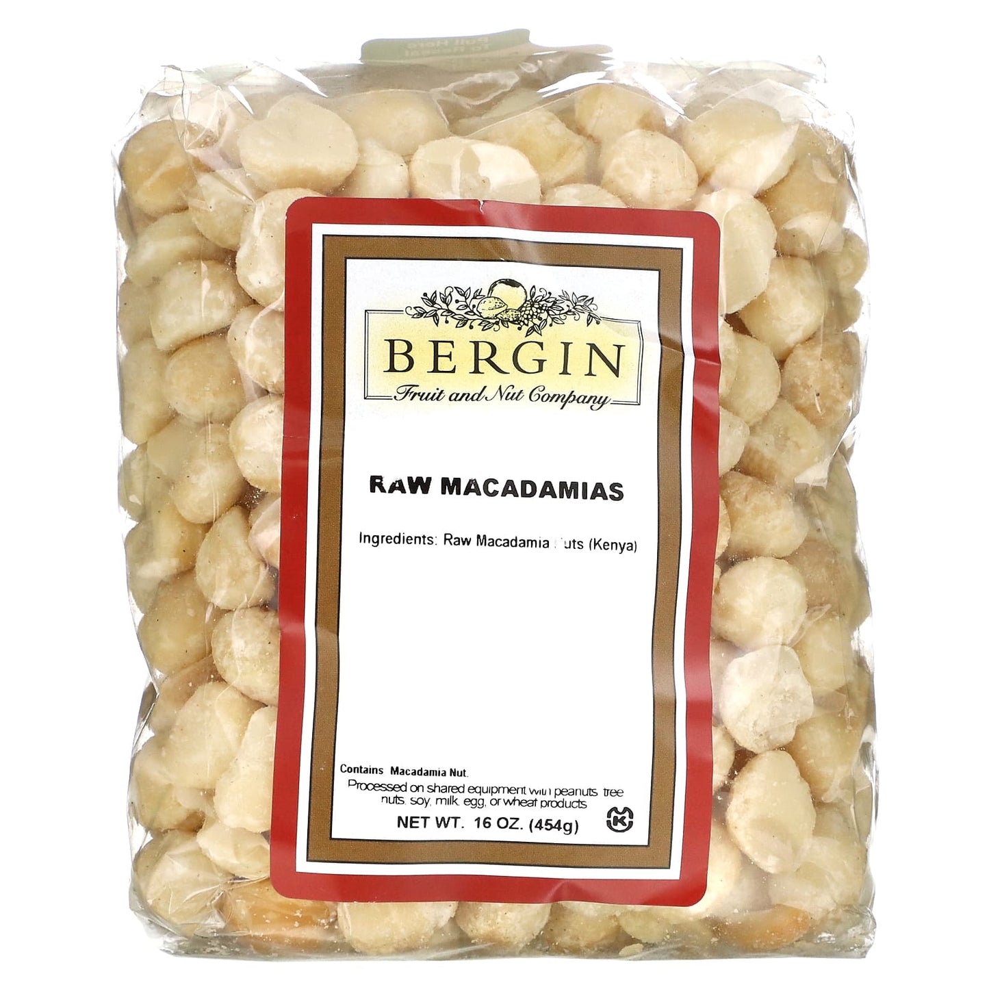 Bergin Fruit and Nut Company-Raw Macadamias-16 oz (454 g)