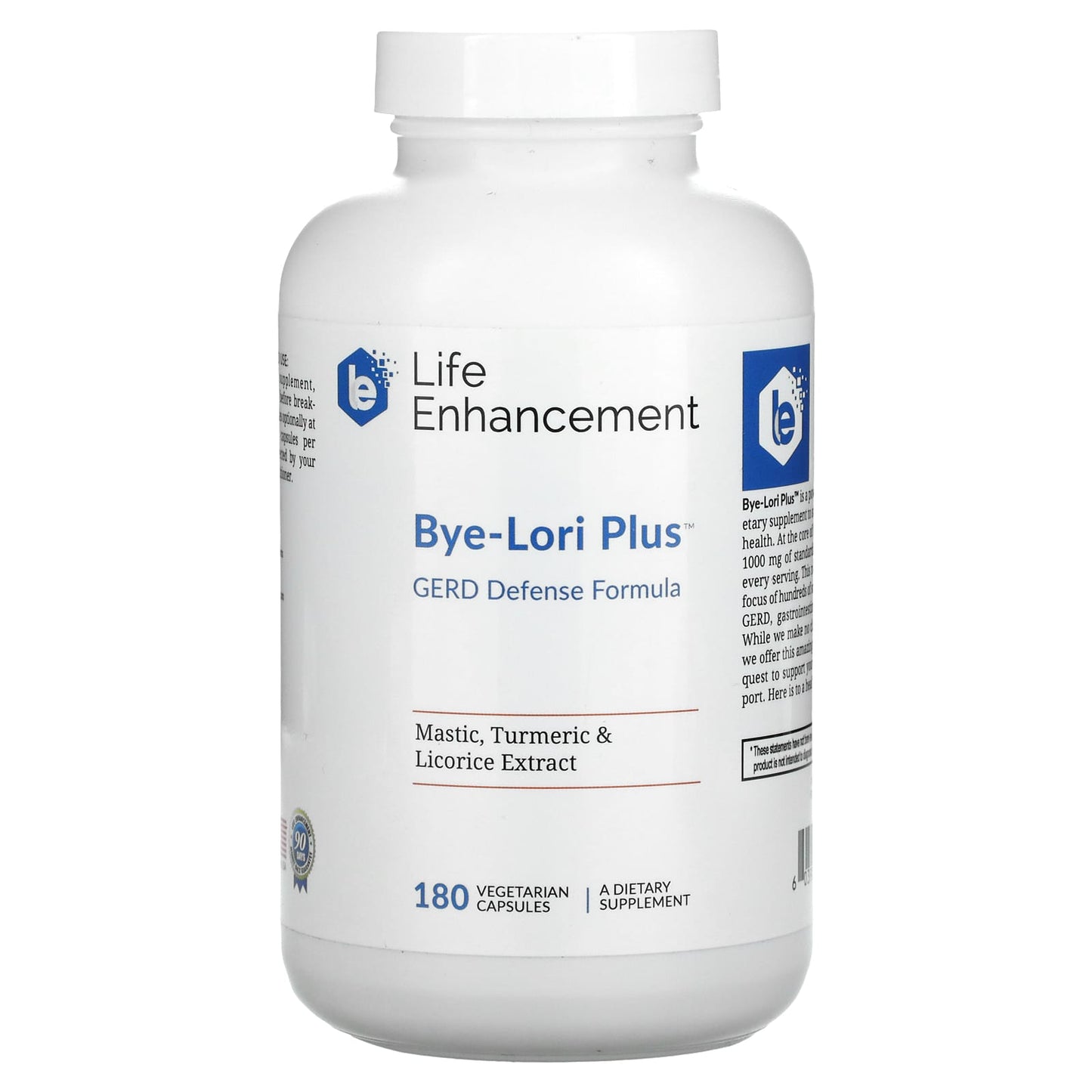 Life Enhancement-Bye-Lori Plus-180 Vegetarian Capsules