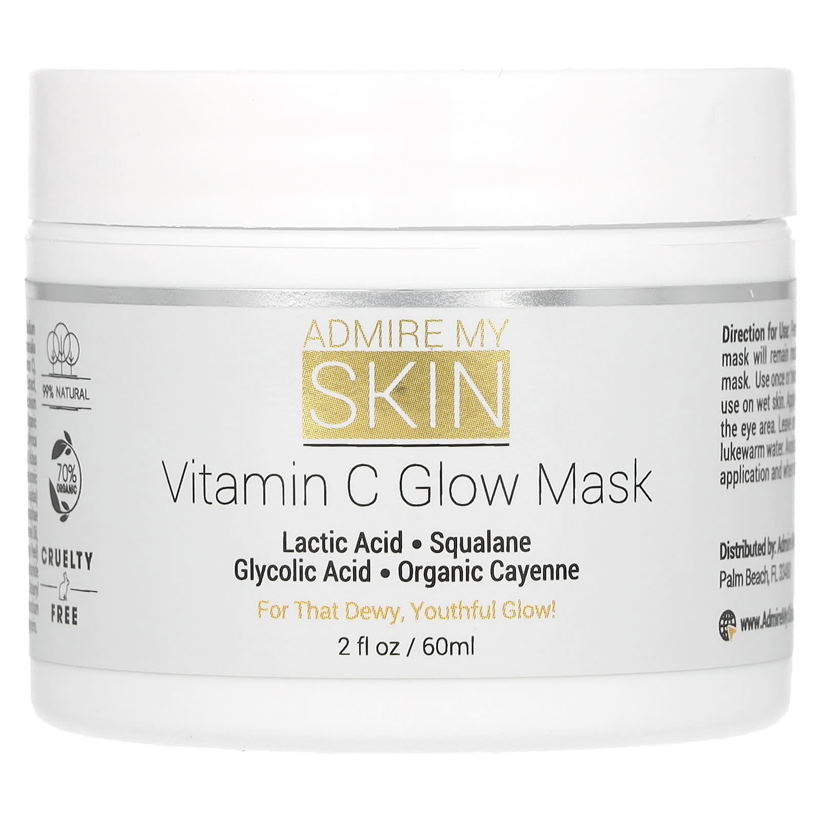 Admire My Skin-Vitamin C Glow Beauty Mask-2 fl oz (60 ml)