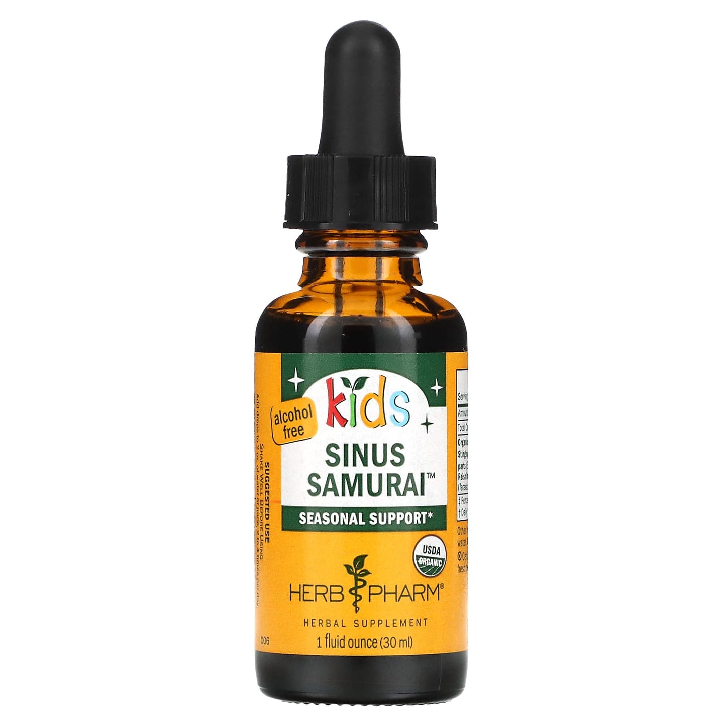 Herb Pharm-Kid's Sinus Samurai-Alcohol Free-1 fl oz (30 ml)