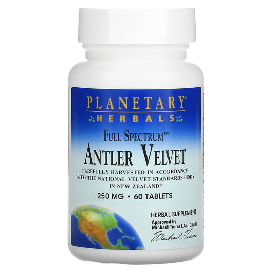 Planetary Herbals-Full Spectrum Antler Velvet-250 mg-60 Tablets