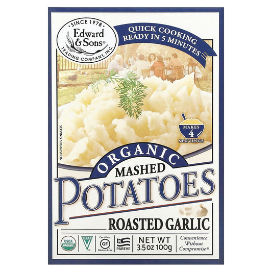 Edward & Sons-Organic Mashed Potatoes-Roasted Garlic-3.5 oz (100 g)