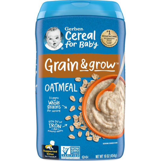 Gerber-Cereal for Baby-Grain & Grow-1st Foods-Oatmeal-16 oz ( 454 g)