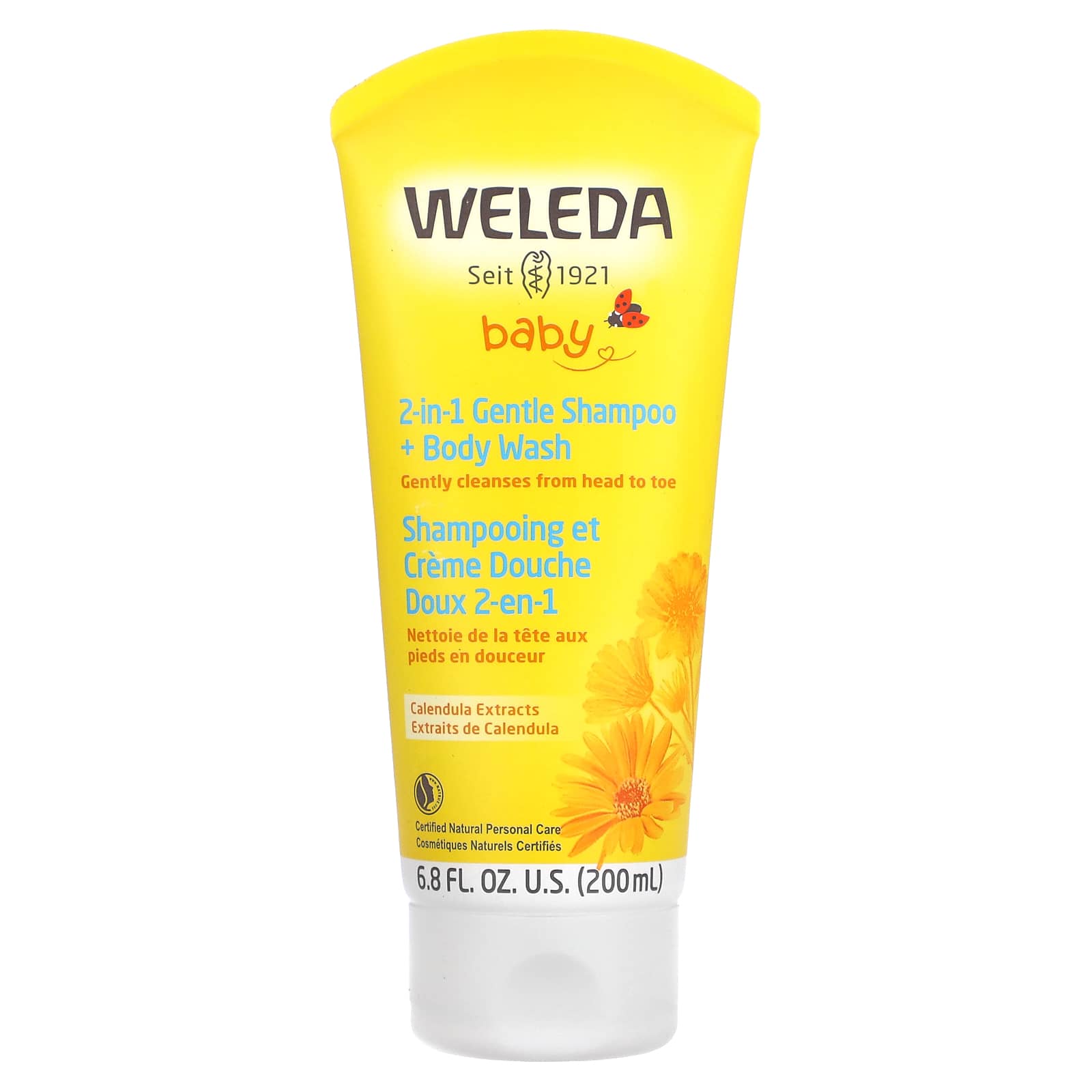 Weleda-2-in-1 Gentle Shampoo + Body Wash-Calendula Extract-6.8 fl oz (200 ml)