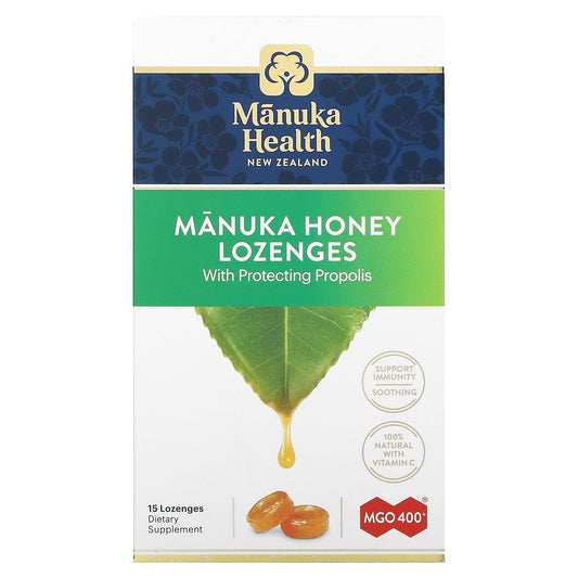 Manuka Health-Manuka Honey Lozenges-Propolis-MGO 400+-15 Lozenges