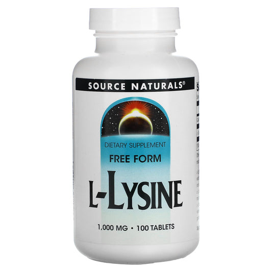 Source Naturals-L-Lysine-1,000 mg-100 Tablets