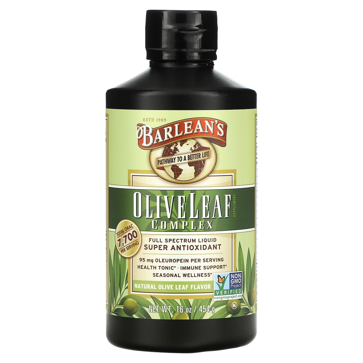 Barlean's-Olive Leaf Complex-Natural Olive Leaf -16 oz (454 g)