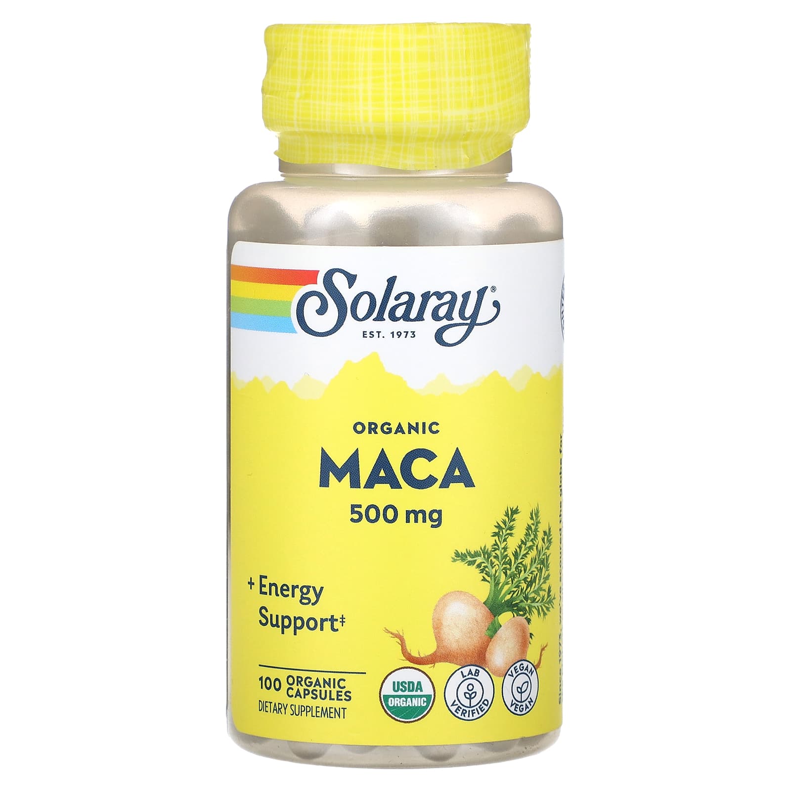 Solaray-Organic Maca-500 mg-100 Organic Capsules