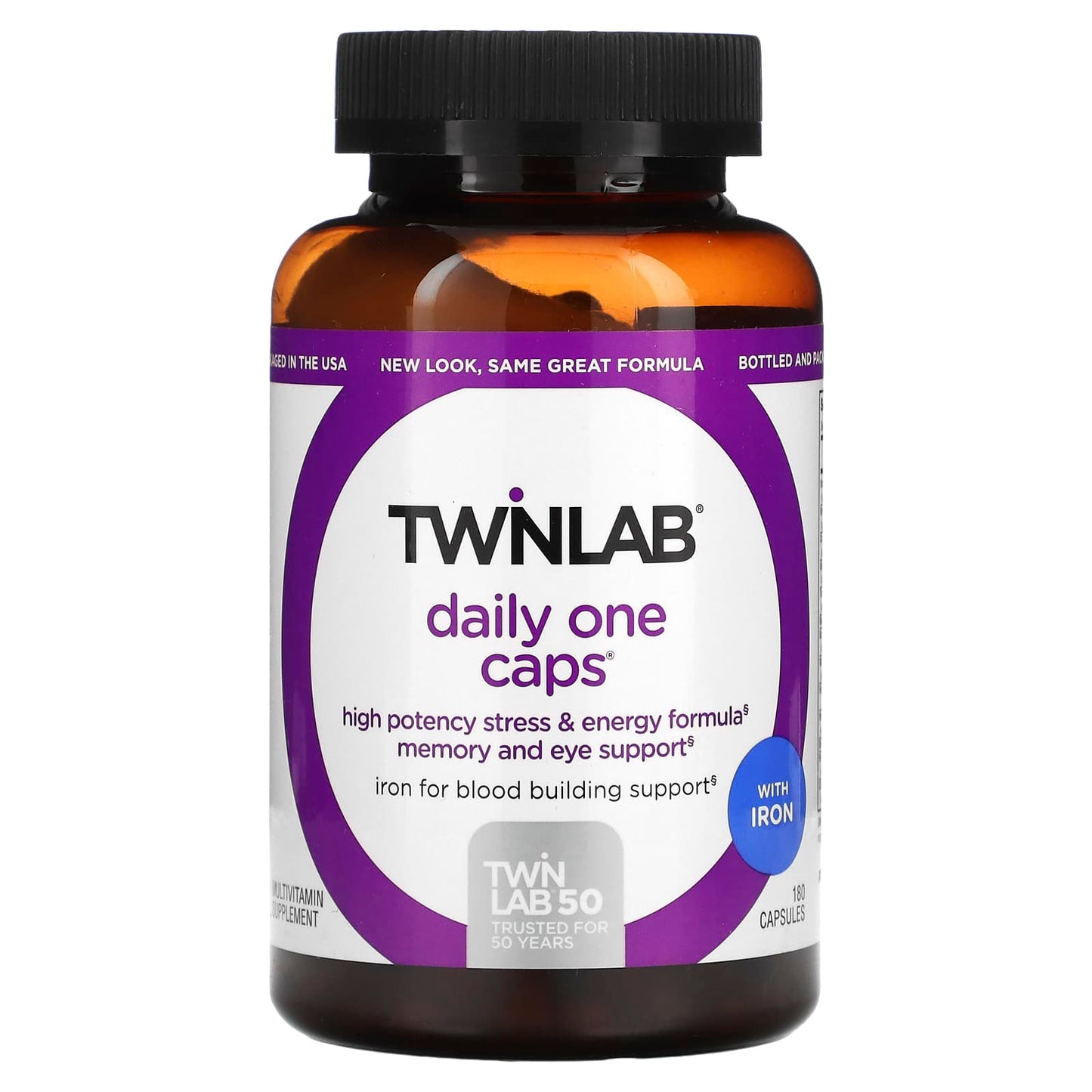 Twinlab-Daily One Caps-With Iron-180 Capsules